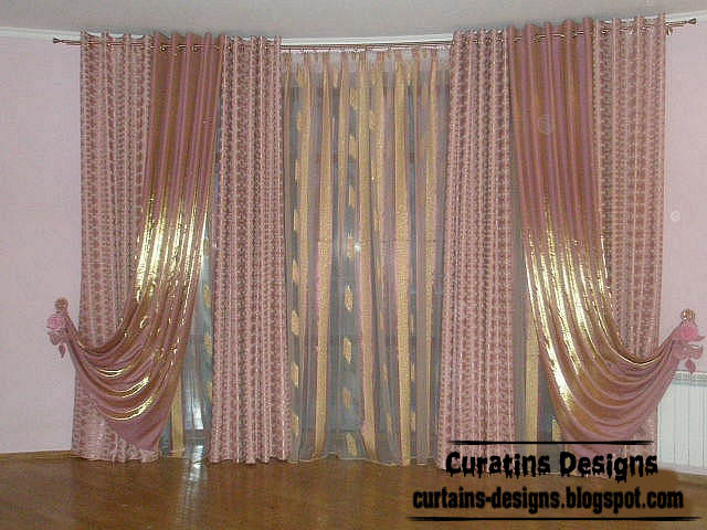 Stylish curtain design, shiny curtain fabric ideas for living room ...