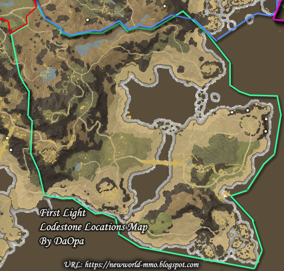 New World First Light lodestone map