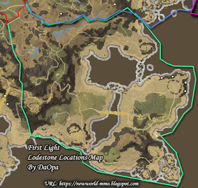 First Light lodestone node locations map