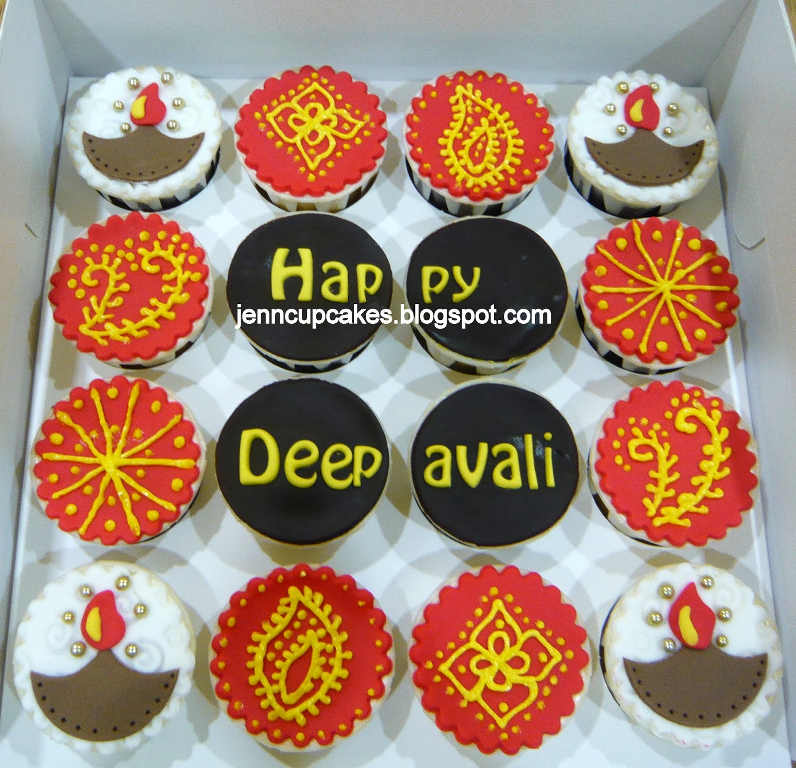 Jenn Cupcakes & Muffins: Happy Diwali (Deepavali) Cupcakes