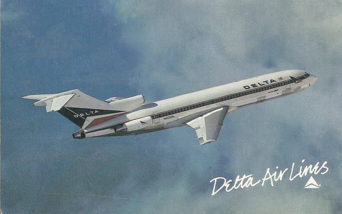 Vintage Travel Postcards Delta Airlines