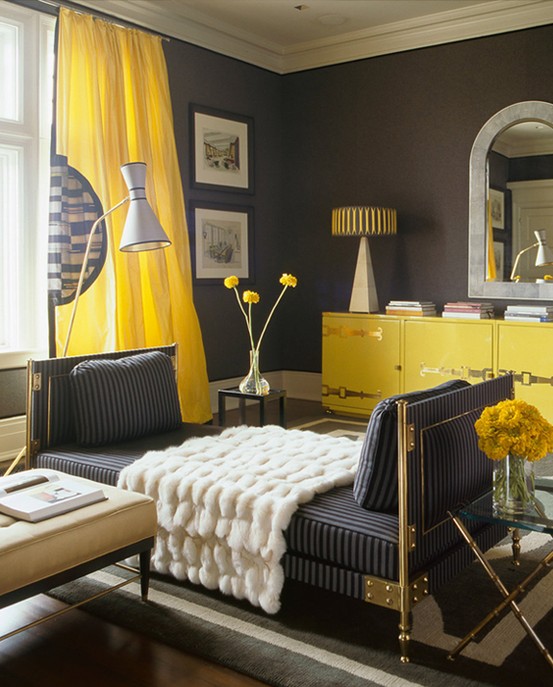 beautiful-stylish-high-end-decor-bedroom-design-yellow-gray-grey ...