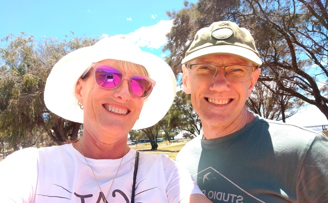 the two of us going for a lovely stroll along the estuary in Australind