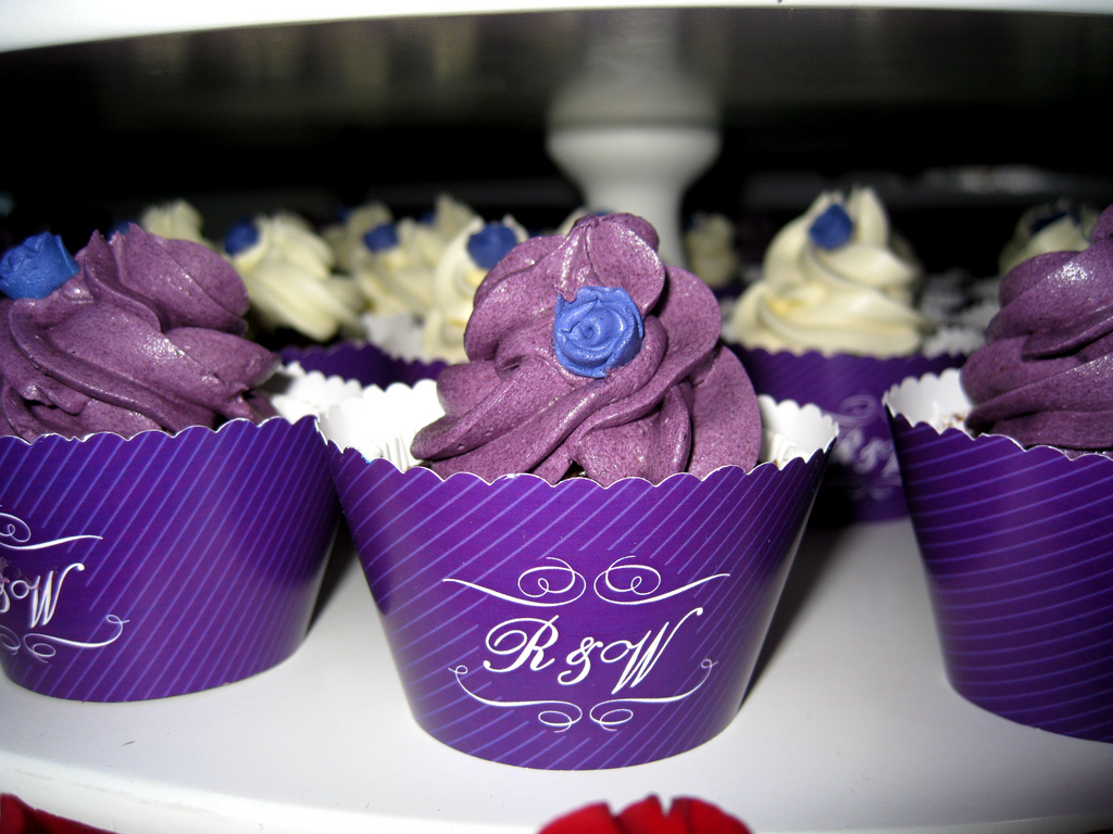 Birthday Cake Rainbow Colored Cupcakes