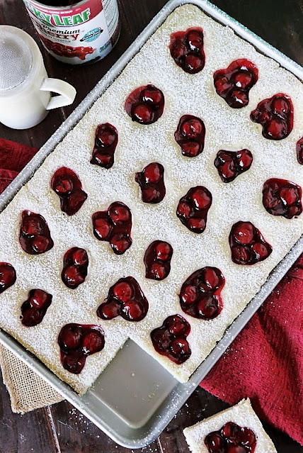 Pan of Holiday Cherry Squares Image