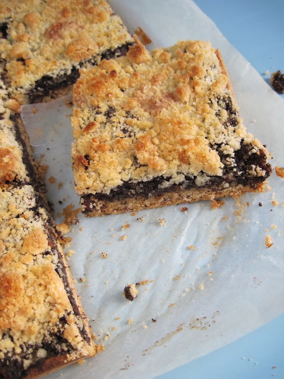 gray apron Poppy seed bars