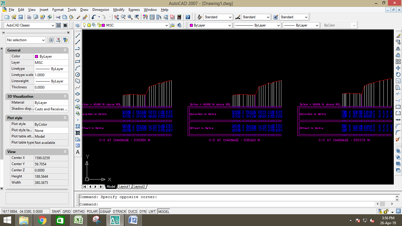 How to generate cross section from excel data in autocad generate cross section public n 