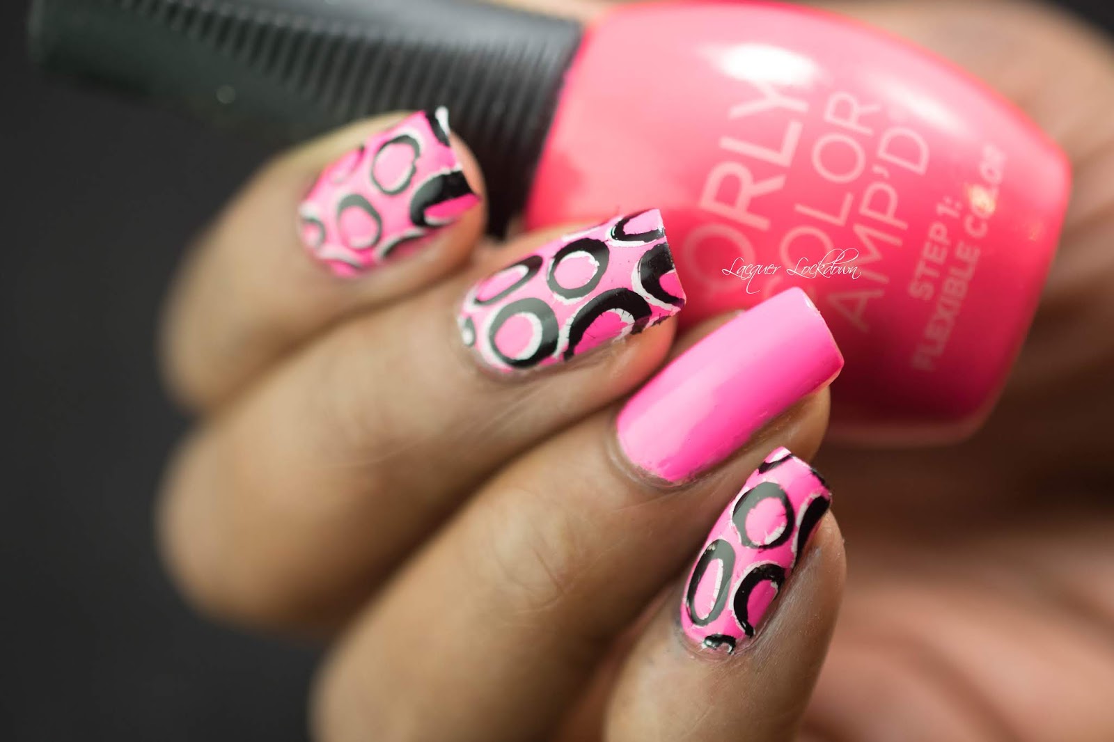 8. Neon Geometric Nail Art - wide 5