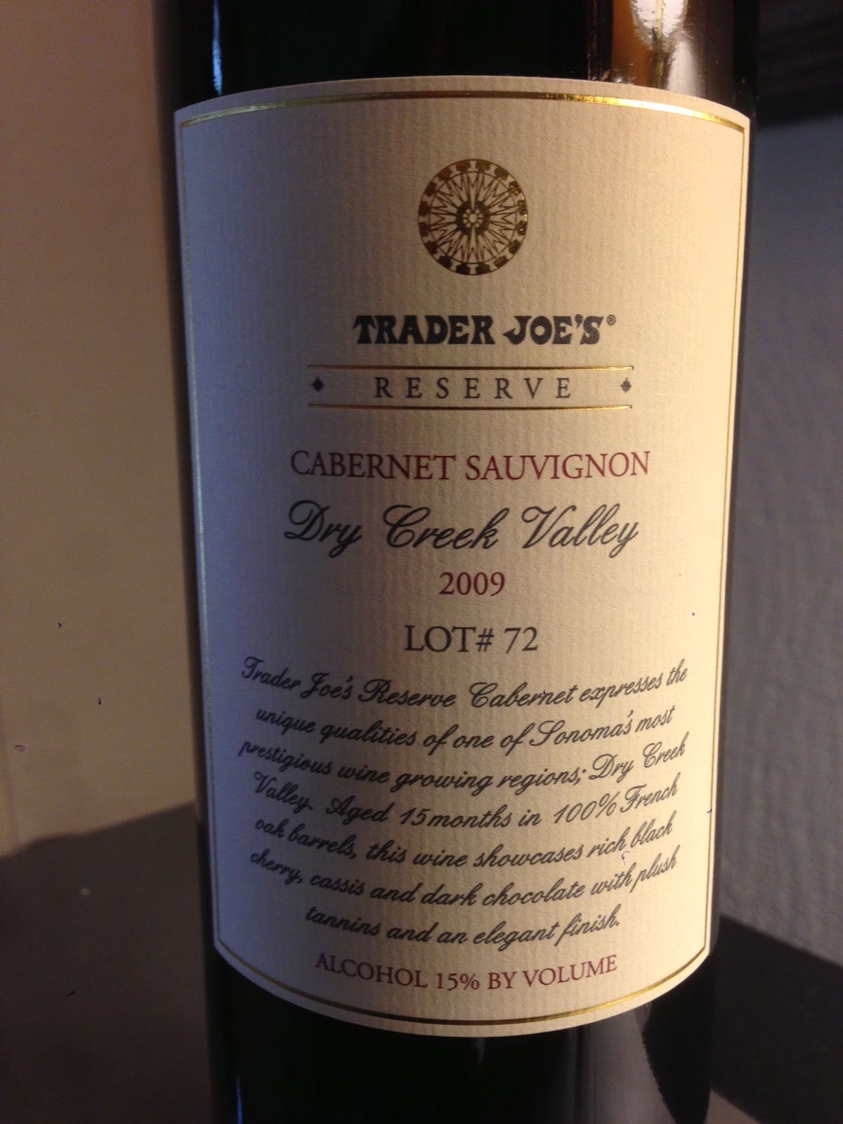 Spirit of Wine Review ***+ Trader Joe's Reserve Sauvignon