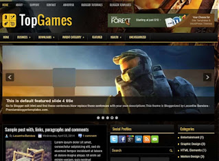 Top games Blogger Template