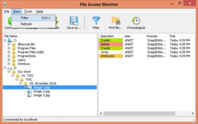 Monitor de acceso a archivos SoftPerfect