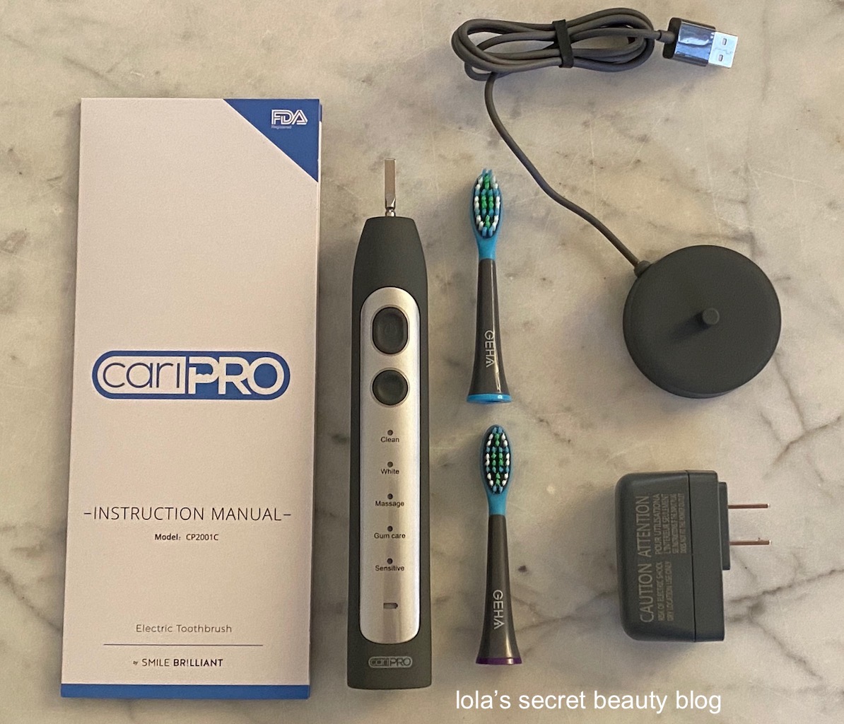 lola's secret beauty blog cariPRO™ Electric Toothbrush Review