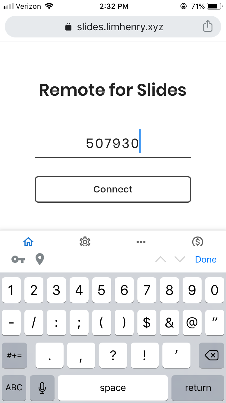Control your Google Slide presentation with your phone!