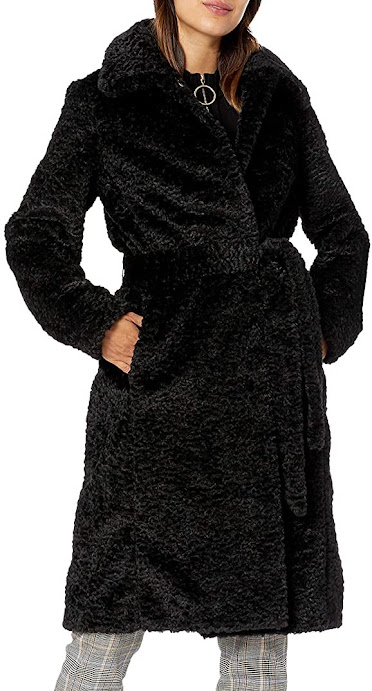 Elegant Black Faux Fur Coats Jackets For Women
