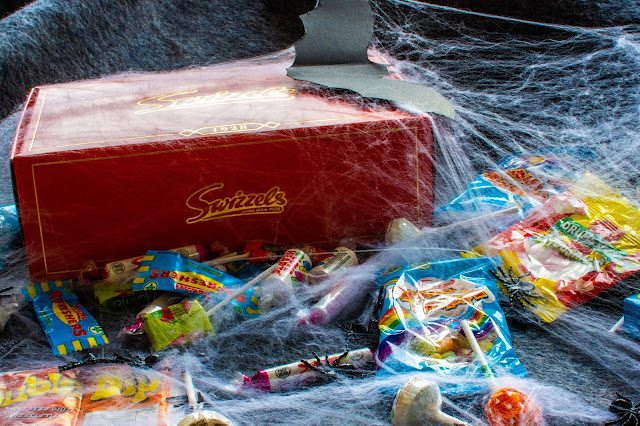 A Swizzels hamper with selection of sweets like Refreshers, double dip, squashies and drumstick lollies