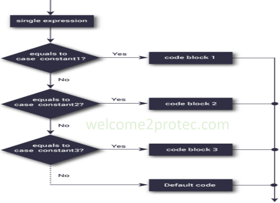 switch case statement in C | welcome2protec