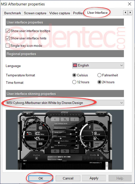 MSI Afterburner Change Theme