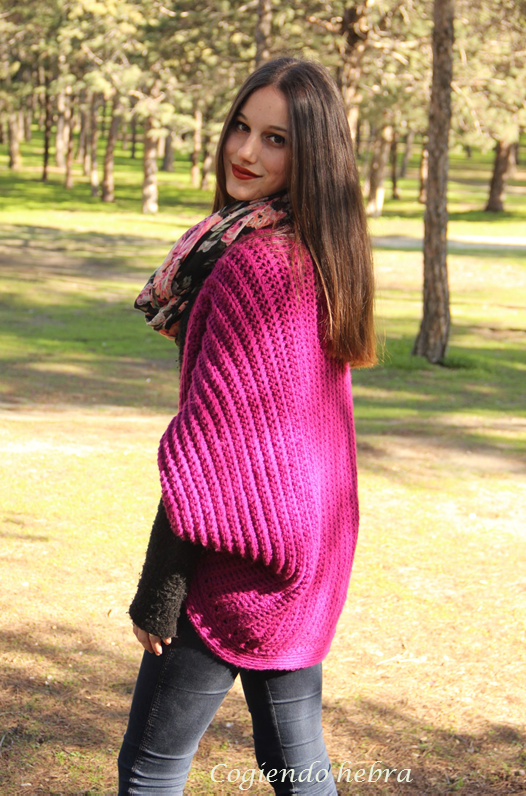 chaqueta kimono bluu