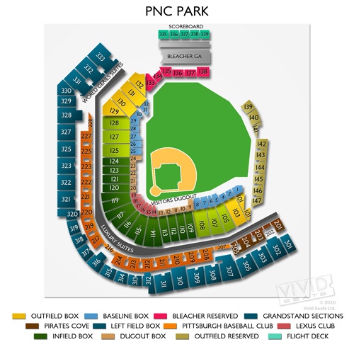 Elegant Pnc Park Seating Chart with seat numbers - Seating Chart