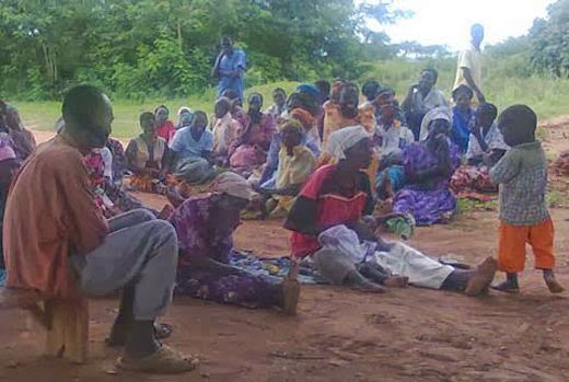Cash transfer recipients in Kawo village, Uganda