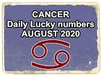 Cancer Daily Horoscope Luck : CANCER Daily Lucky numbers for AUGUST 2020. My Lucky ... : Your lucky numbers for today are: