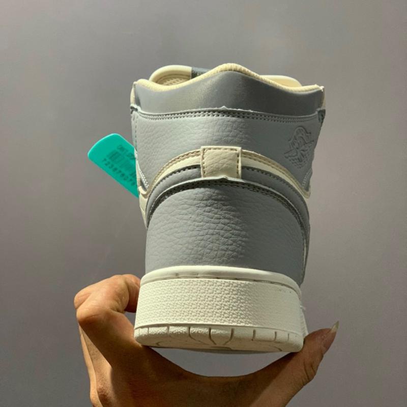 Giày thể thao sneaker nam nữ Jordan 1 Cao Cổ màu kem gót phản quang hàng cao cấp full box bill, My Pham Nganh Toc