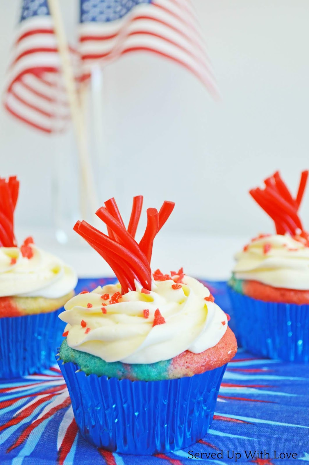 Served Up With Love: Firework Cupcakes