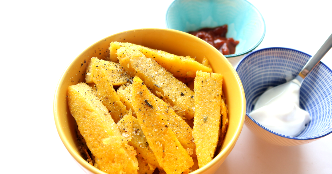 Foodie Friday Crispy Oven Baked Polenta Fries (GlutenFree / Vegan recipe) We Were Raised By