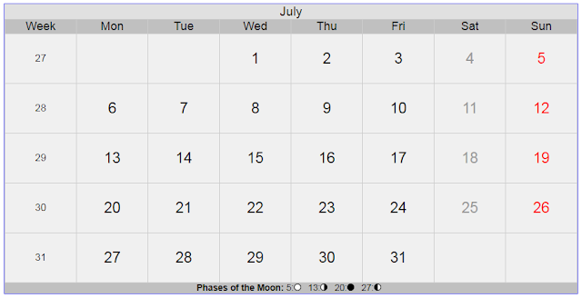 Calendar For Year 2020 Sweden Calendar for July 2020 Sweden