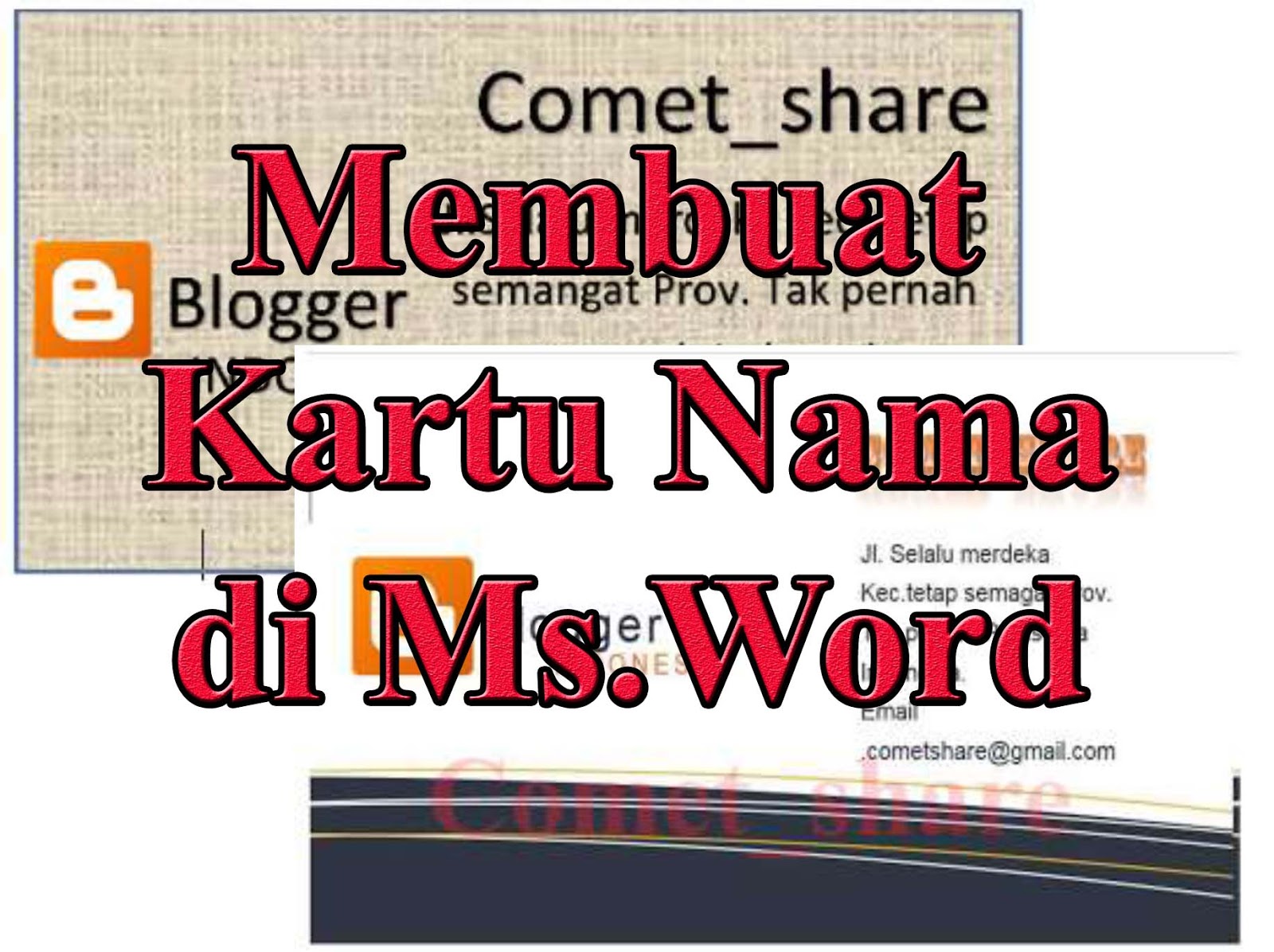 Cara Mudah Membuat Kartu Nama Sendiri Di Ms Word Comet Share