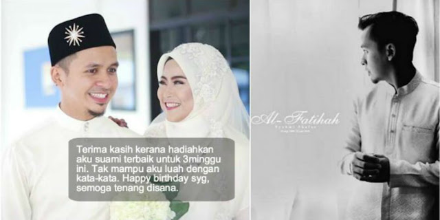 Menikah Baru Tiga Minggu, Suami Wanita ini Meninggal, Curhatannya di Medsos Sangat Mengharukan Menikah Baru Tiga Minggu, Suami Wanita ini Meninggal, Curhatannya di Medsos Sangat Mengharukan