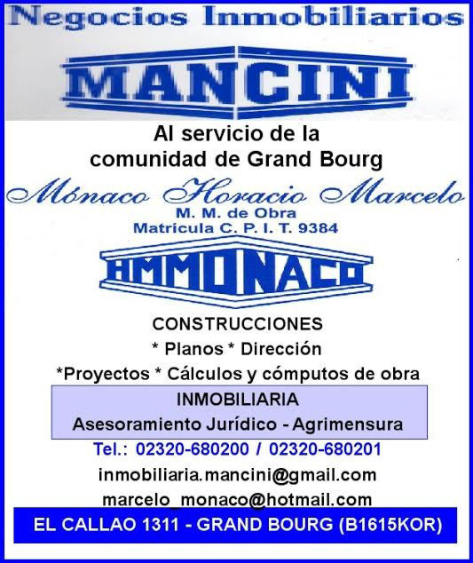 En la ciudad de Grand Bourg... sin dudas. "Mancini Inmobiliaria". Mancini%2BInmobiliaria