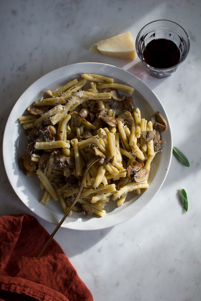 Flourishing Foodie Brown Butter, Sage, and Mushroom Pasta
