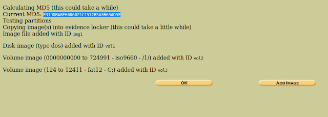 MD5 hashing of the image file