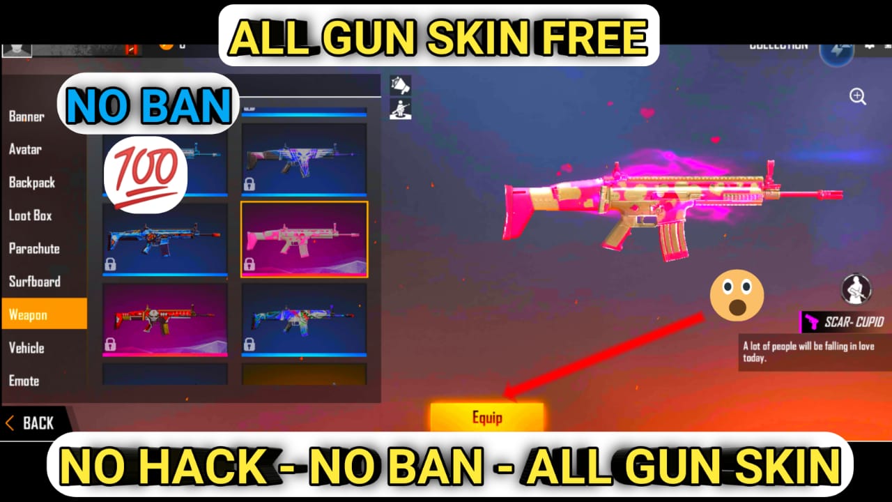 Free Fire All Gun Skin Permanent No Hack 101 Working Sb