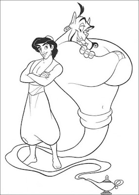 Aladdin Coloring Pages for Kids