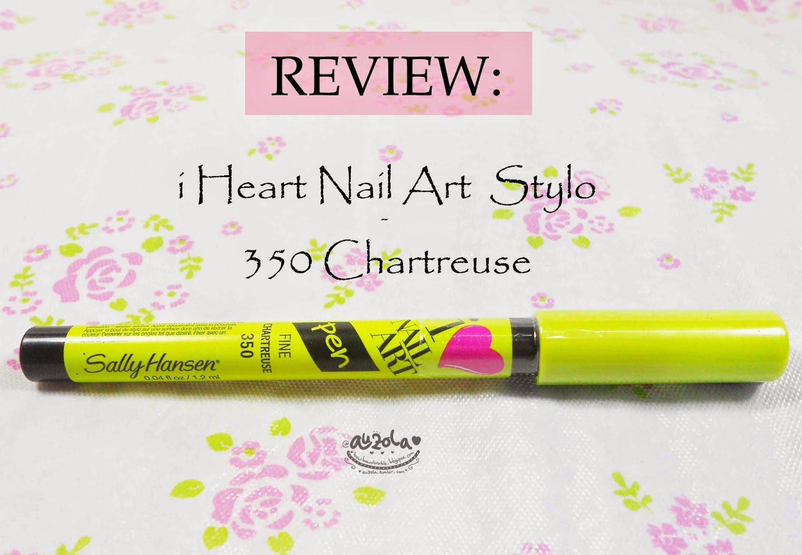 Rainbowdorable by Auzola | Indonesian Beauty Blogger: Review: Sally Hansen  i Heart Nail Art Pen - 350 Fine Chartreuse