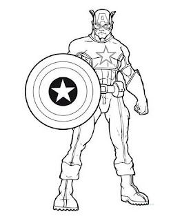 FUN & LEARN : Free worksheets for kid: Captain America Free Coloring