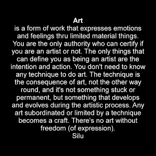 Silu about Art. There's no art witout freedom (of expression)