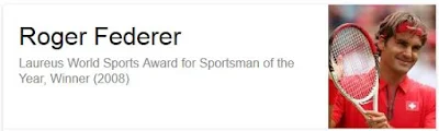 Roger Federer - Laureus world sportsman of the year award 2008 winner
