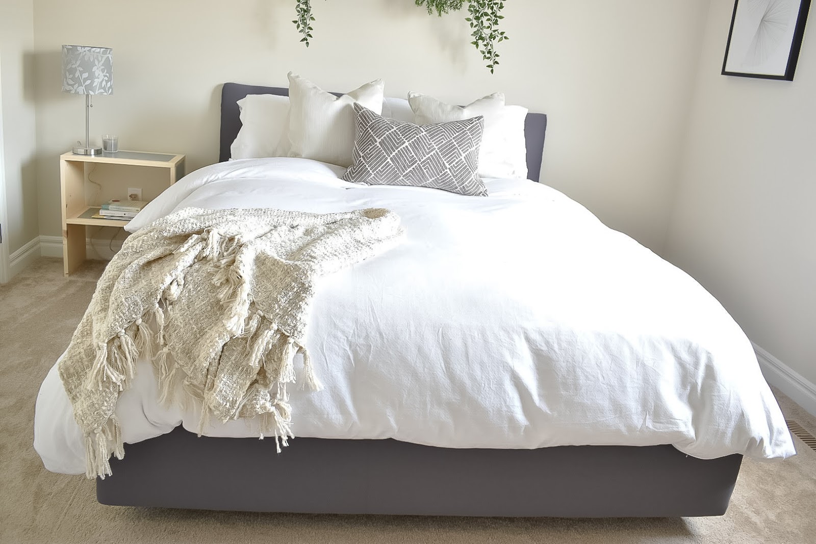 How To Turn A Metal Bed Frame Into An Upholstered Bed Leah Maria Designs