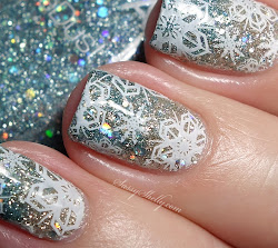 nail winter snowflake nails frozen wonderland elsa manicure inspired snowflakes stamping disney holiday pretty sparkling polish