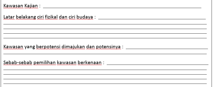 Borang Soal Selidik / Temu Bual Tugasan Geografi PT3 2018