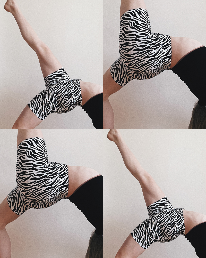 bicycle shorts, zebra print, cyklisticke shortky, bonprix