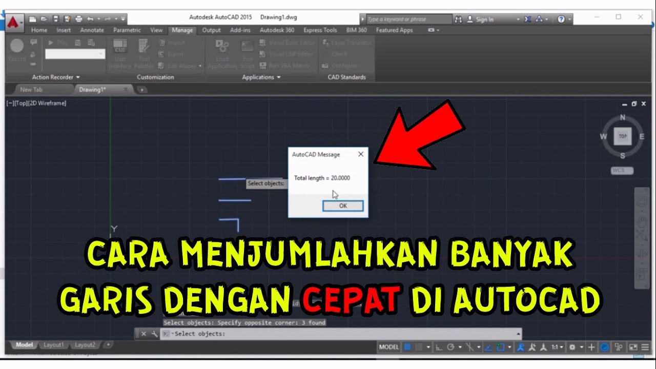 Cara Menghitung Banyak Garis Dengan Cepat di Autocad