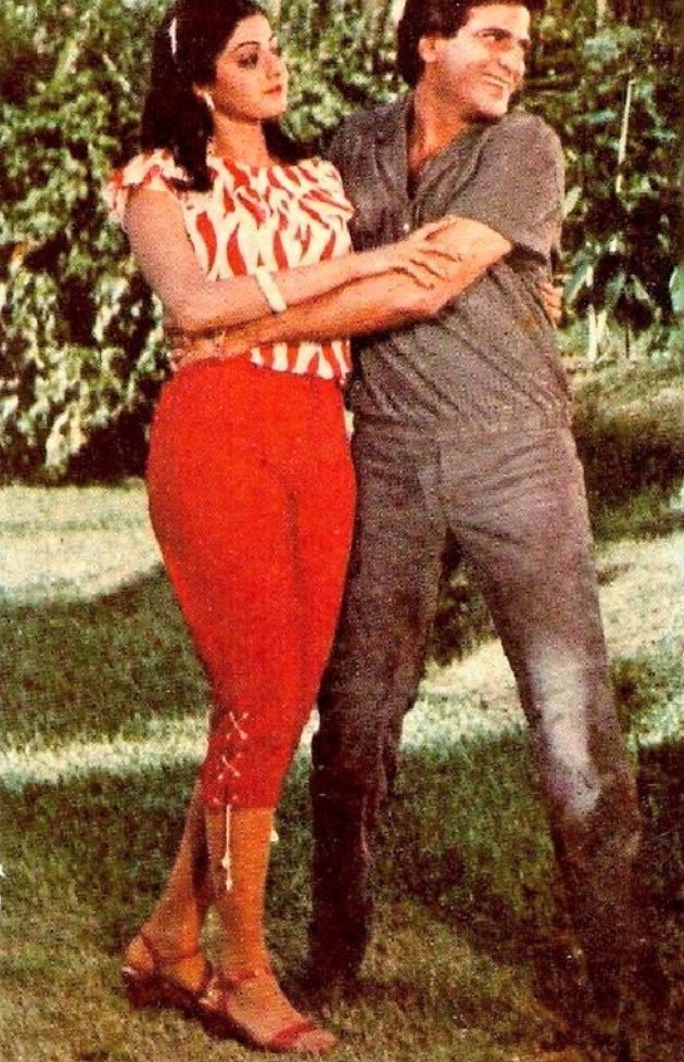 Sridevi Parveen Babi, Sridevi, Jeetendra and Dharmendra in Jaani Dost