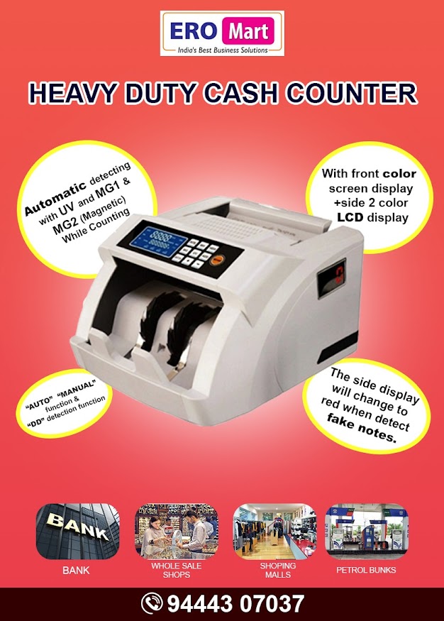 Cash Counting Machines Manufacturers, Dealers and Suppliers in Erode