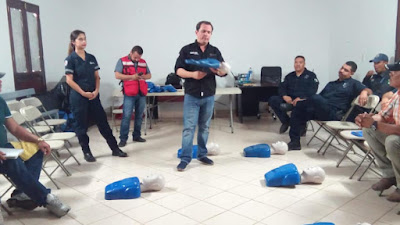 Imparten en álamos curso "Primer respondiente en primeros auxilios" a personal de seguridad pública