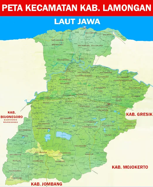 Gambar Peta Kecamatan Kabupaten Lamongan