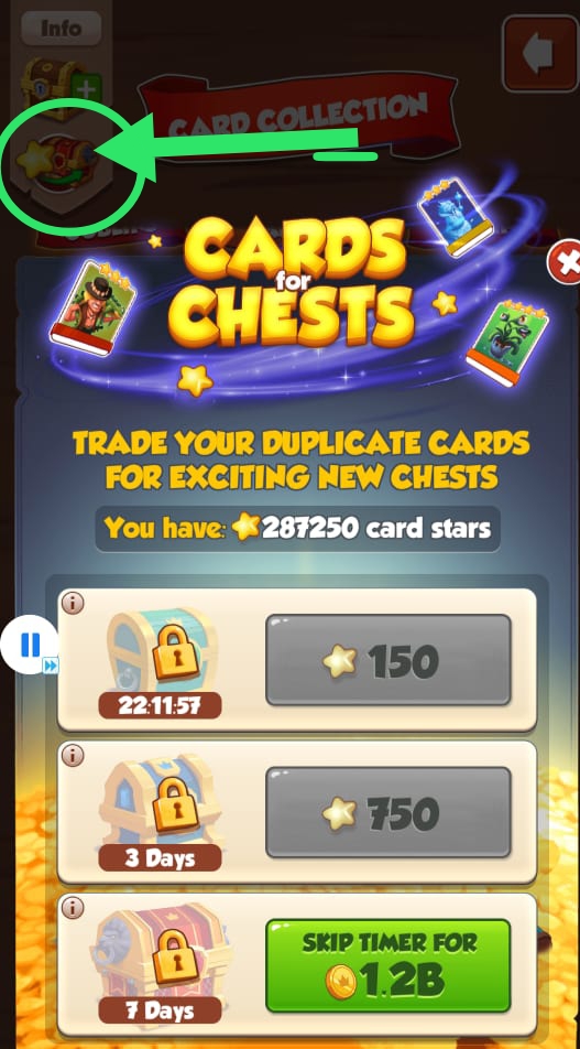Coin master Cards for chest event profit and loss - Coin ...